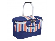 Kitchen Craft Coolmovers 'Seafarer' Collapsible Cool Basket (21 litres / 45cm x 24cm x 27cm / 18" x 9" x 11" )